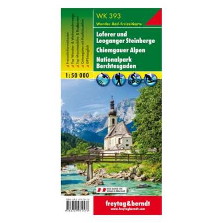 Loferer und Leoganger Steinberge, Chiemgauer Alpen, Berchtesgaden turistatérkép
