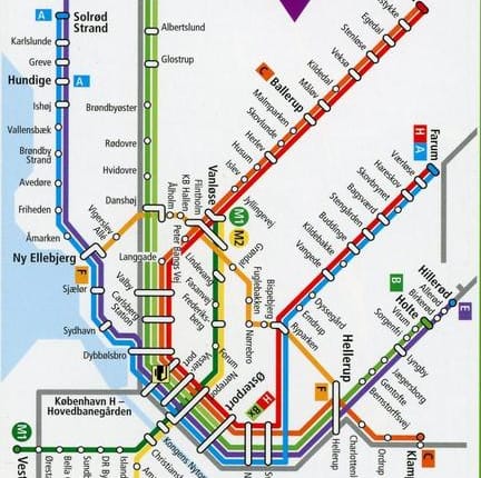 Koppenhága EASY MAP laminált várostérkép / Kunth - Cartoland Térképbolt